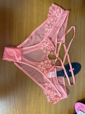 Hunkemöller Private Collection Ouvert Am Po Lachs L Neu Etikett  - Bild 1 von 4