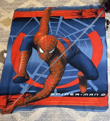 Vtg Marvel Spiderman 2 Movie Fleece Throw/Blanket 2003 - 52"x 48" - Image 1 of 3