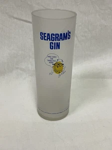 Seagrams Gin Glass Tall Lemon Hail Hail The Tangs All Here! Federal Frosted - Picture 1 of 7