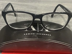 Armani Exchange AX3006 8005 Black Eyeglasses Frame Flex hinge 52-16-135 W/ Case - Picture 1 of 11