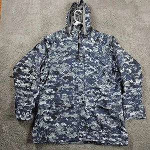 USN Navy Working Uniform NWU Type I Blue Gore-Tex Parka Jacket Large Long - Bild 1 von 9