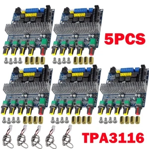 Paquete de 5 placas amplificador de potencia TPA3116 módulo digital HIFI 12-24V 100W+50W+50W EE. UU. - Imagen 1 de 11