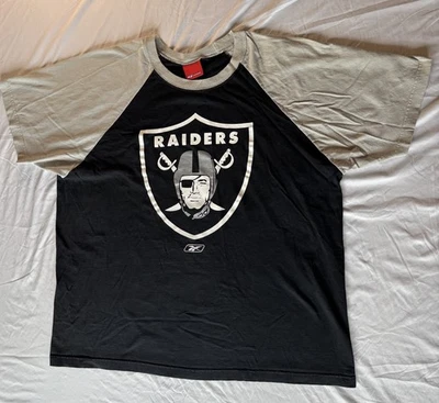Camiseta De Colección Oakland Raiders 2XL Reebok NFL Throwback Fútbol Las Vegas Foto 1 de 3