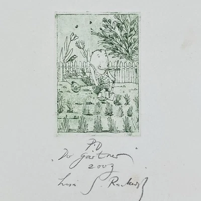 Radierung "Der Gärtner" v. Lisa Sophie Rackwitz (*1980) Halle (Saale) 2003 - Bild 1 von 4