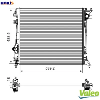 RADIATOR ENGINE COOLING 735625 FOR RENAULT NISSAN ROGUE/SPORT/II/SUV QASHQAI - Image 1 of 4