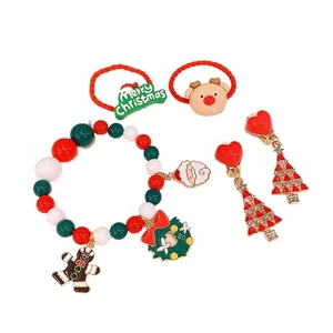 Set Braccialetto Natalizio Fatto a Mano Albero Vecchio e Fiocco di Neve Ideale Regalo Natale: - Foto 1 di 21