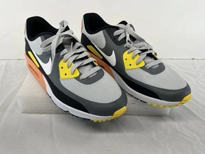 Nike Air Max 90 Golf Grigio Fumo Bianco Arancione CU9978-012 Uomo Taglia 11.5 Belle - Foto 1 di 9