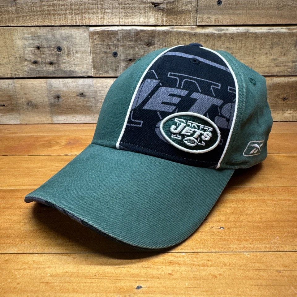 De Colección NY New York Jets NFL Flexfit Sombrero Ajustado Reebok Verde OSFA Bill Gráfico AOP Foto 1 de 4