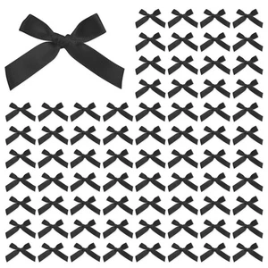 100 Piezas 4x4x1cm Pequeños Arcos de Cinta de Satén Mini Arcos Artesanales para Boda Hágalo Usted Mismo - Imagen 1 de 7