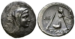 GENS SULPICIA. Denario. (Ar. 3,77g/19mm). 69 a.C. Roma. (Crawford 406/1; FFC 11 - Imagen 1 de 1