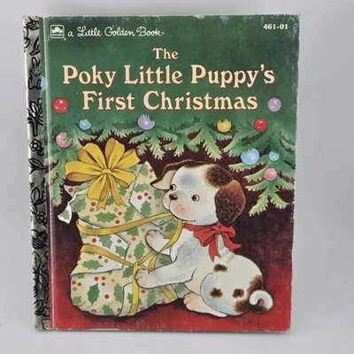 The Poky Little Puppy's First Christmas Little Golden Board Book 1993 Foto 1 de 4