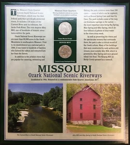 2017-P&D Missouri Ozark Quarters, Postal Commemorative Society w/(2) Stamp - Picture 1 of 3