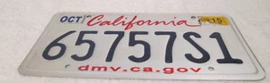 VINTAGE US CALIFORNIA LICENSE PLATE TAG STICKER 65757S1 MORE PLATES LISTED. - Picture 1 of 1