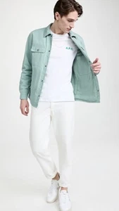 A.P.C. Alex Men's Almond Green Cotton Shirt Jacket, Size Small - Picture 1 of 17