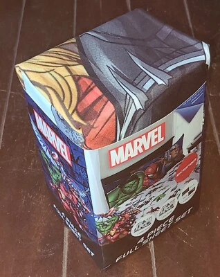 Marvel AVENGERS 4pc FULL Sheet Set! 1 Fitted, 1 Flat Sheet & 2 Pillowcase - Image 1 of 4