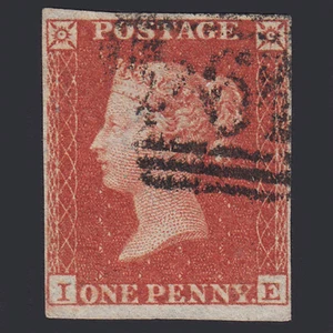 E13_05 GB QV 1841 1d PLATE 177 SG8-B1(1) IE VFU 4M CAT£2750 WITH CERTIFICATE - Picture 1 of 3