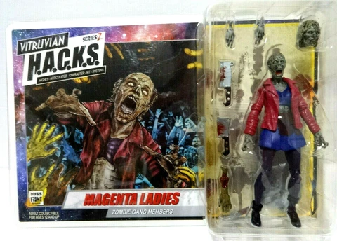 Vitruvian H.A.C.K.S. Series Z Magenta Ladies Zombie Gang Members Action Figure Cover
