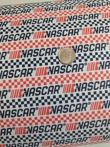 Nascar Patriotic Checker Flag Racing Cotton Fabric By The Yard - Picture 1 of 4