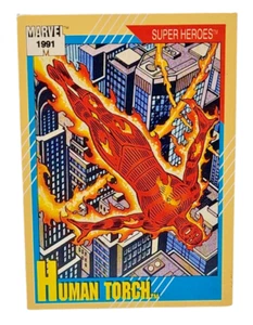 Antorcha humana - Superhéroes - #10 Marvel 1991 - Tarjeta coleccionable - Imagen 1 de 2