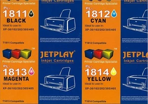 4 wkłady atramentowe Jetplay/Inkrite 1811-1814 18XL kompatybilne 4 Epson XP-415 XP-422 - Zdjęcie 1 z 1
