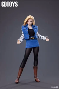 Cdtoys cd048A 1/12 Android 18 Cabeza Femenina Esculpida y Ropa Traje Ajuste Figura 6"" - Imagen 1 de 6