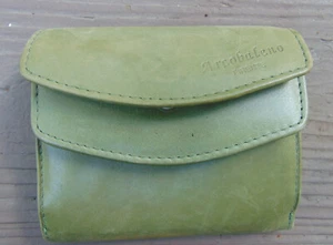 Portafoglio donna Arcobaleno Firenze verde oliva portafogli pelle Italia a scatto - Foto 1 di 5