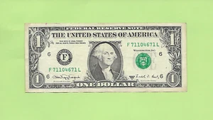 N1S .. 1988A $1 WEB FED PRESS  F 7110 4671 L .. FRONT PLATE-1, BACK-2  RUN-12 - Picture 1 of 2