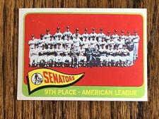 1965 Topps #267 Washington Senators Team Card