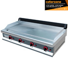 Chrome Plated 4 Burner Gas Griddle 1150mm Wide CHROME TOP