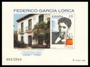 España Spain Emisión Conjunta 1998 España - México Federico García Lorca MN - Imagen 1 de 1