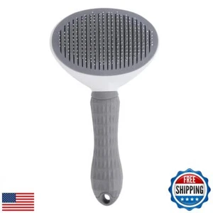 Self-Cleaning Slicker Brush Comb - Best Pet Cat Dog Grooming Long Short Hair - Picture 1 of 5