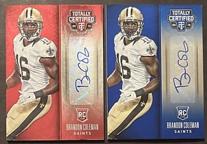 2014 TOTAL ZERTIFIZIERT BRANDON COLEMAN @ 31/50 20/25 @ AUTO ROOKIE RC AUTOGRAMM - Bild 1 von 3