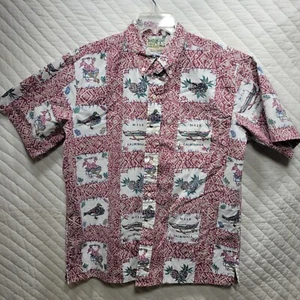 Vtg Reyn Spooner 1997 Santa Christmas Mele Kalikimaka Pullover Shirt-Large VGUC! - Picture 1 of 6