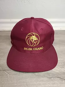 Vintage 1992 MGM Grand Hotel Casino Las Vegas SnapBack Mütze weinrot - Bild 1 von 8