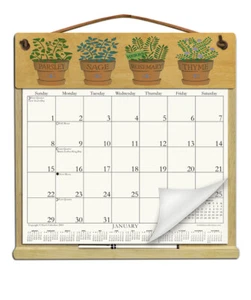 POTTED HERBS CALENDAR HOLDER - REFILLABLE EVERY YEAR! - Picture 1 of 1