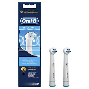 Oral-B Interspace Replacement Rechargeable Toothbrush Heads Pack of 2