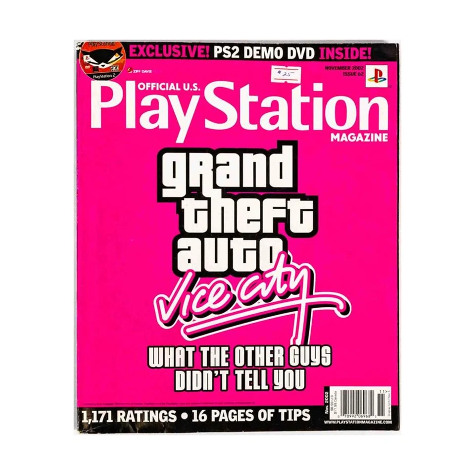 Ziff Davis Official US Playstatio  #62 "Grand Theft Auto, Vice City,  Mag Fair+ - Image 1 of 1