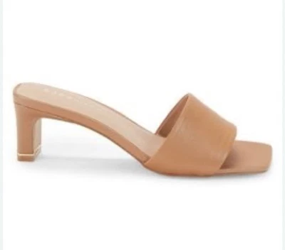 Novo! Sandálias femininas BCBGeneration salto bloco bege couro tamanho 9.5 - Imagem 1 de 4