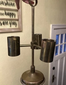 Candelabros vintage de latón de 3 brazos Odel MCM Noruega años 60 - Imagen 1 de 8