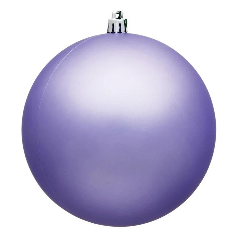 Современное пластиковое шариковое украшение Vickerman 12 дюймов матовое лавандовое фиолетовое - Изображение 1 из 1