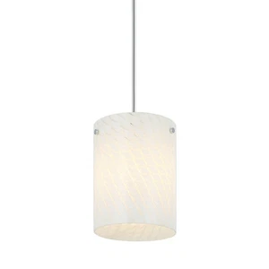 Chrome One Light Pendant from the Swirled Collection - Picture 1 of 3