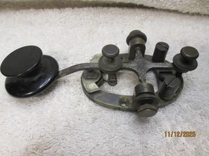 2A Western Union BRASS Legless TELEGRAPH KEY Missing Lever For Parts or Repair. - Picture 1 of 13