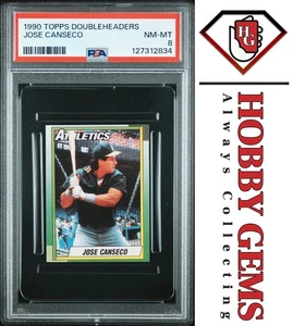 Jose Canseco PSA 8 1990 Topps Doubleheaders - Bild 1 von 2