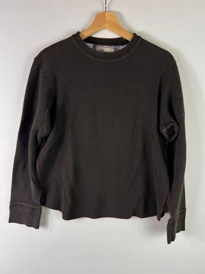 De colección Y2K Gap Manga Larga Térmica Marrón Para Hombre Mediana Cuadrada Recortada Foto 1 de 4