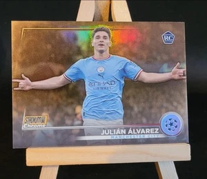 Topps Chrome Stadium 2022-2023 Julian Alvarez RC Gold Refractor 36/50 Manchester - Picture 1 of 2