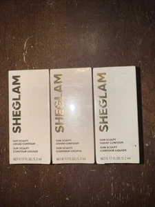 Set Of3 SHEGLAM WARM HONEY Sun Sculpt Cool Toned Liquid Contour .17oz EX 08/2026 - Picture 1 of 3