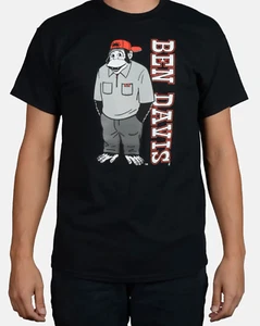 T-shirt uomo Ben Davis manica corta funky scimmia grafica cotone nero - Foto 1 di 1