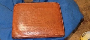Mens Coach ORANGE genuine leather Bilfold, with removal I'd A-1 Conditions - Picture 1 of 20