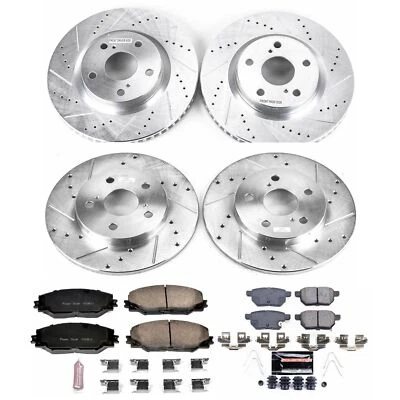 Kit de frenos de disco PowerStop - Delantero y trasero - Se adapta a Scion iM 2016, Toyota Corolla i Foto 1 de 4