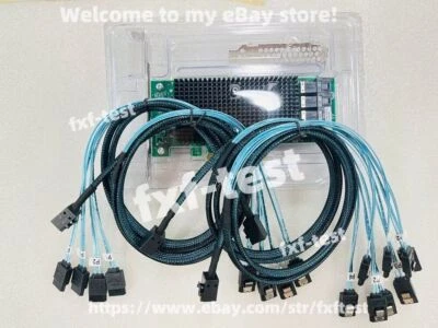 Lenovo 430-16i 9400-16i 12Gb/s NVMe IT Tri-Mode HBA PCIe +4*SFF-8643 SATA Cable - Image 1 of 4